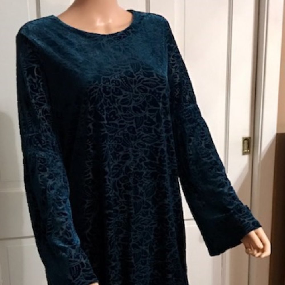 Velvet Bell Sleeve Tunic Dress